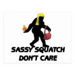 Sassy Squatch Don't Care postcards