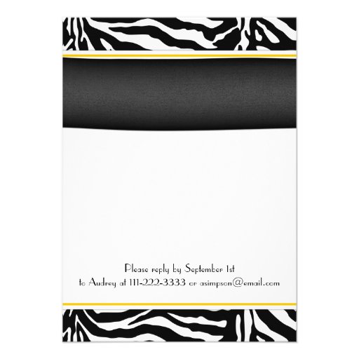 Sassy Sunflower Zebra Print Bachelorette Party Announcements