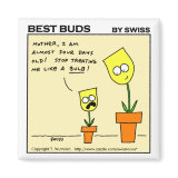Sassy Tulip Gardening Cartoon Fridge Magnet magnet