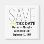 Sassy Typography Save the Date Magnet, Yellow