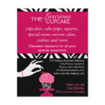 Sassy Zebra Cupcake Bakery Flyer