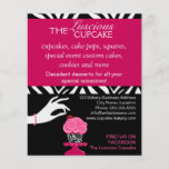 Sassy Zebra Cupcake Bakery Flyer