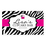 Sassy Zebra Cupcake Business Card