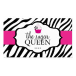 Sassy Zebra Cupcake Business Card