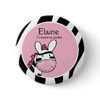 SASSY ZEBRA DIVA NAME TAG Personalized Button button