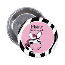 SASSY ZEBRA DIVA NAME TAG Personalized Button
