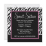 Sassy Zebra Print and Pink Sweet Sixteen Announcements