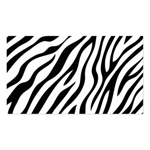 Sassy Zebra Print Bakery Business Card (back side)