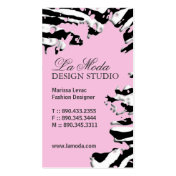 Sassy Zebra Print Business Card