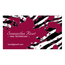 Sassy Zebra Print Business Cards business cards by colourfuldesigns Sassy Zebra Print Business Cards business cards