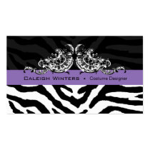 Sassy Zebra Scallop - Animal Print Designer Business Card