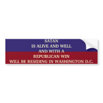 SATAN BUMPER STICKER