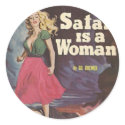 satan is a woman! stickers by greenrosestormcloud satan is a woman! stickers