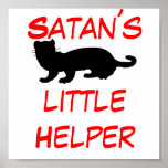Satan´s little Helper also ferret-outlined Posters