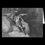 Satan Thinking Greeting Card cards