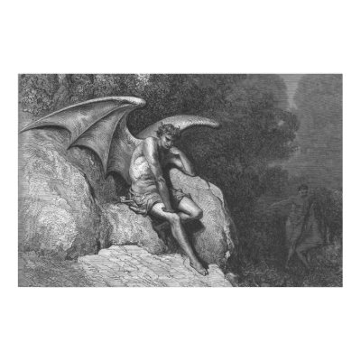 Satan Thinking Poster by RabidCrow