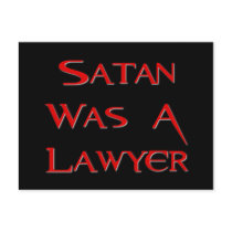 Satan Was A Lawyer postcards by FunnyFloridian Satan Was A Lawyer postcards