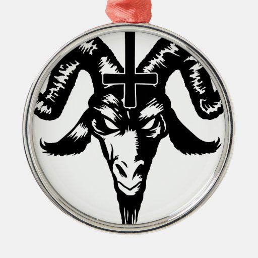 satanic goat head with cross black christmas tree satanic goat head with cross black christmas tree