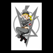Satanic Warmerchant Pin-Up Woman posters