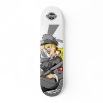 Satanic Warmerchant Pin-Up Woman skateboards by LuvataciousSkull Satanic Warmerchant Pin-Up Woman skateboards