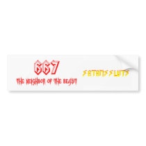 Satans Sluts double sticker bumper stickers