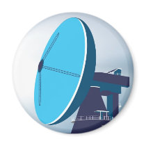 satellite communication dishes refrigerator magnets