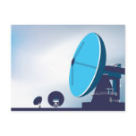 satellite communication dishes postcard