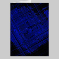 Satellite Stained Glass in Bold Blue cards