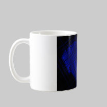 Satellite Stained Glass in Bold Blue mugs