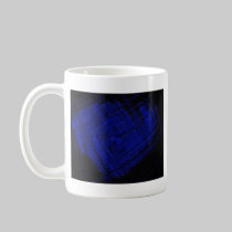 Satellite Stained Glass in Bold Blue mugs