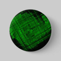 Satellite Stained Glass in Bright Green buttons