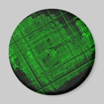 Satellite Stained Glass in Bright Green magnets