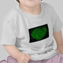 Satellite Stained Glass in Bright Green t-shirts