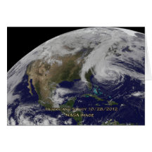 Satellite View of Hurricane Sandy Cards