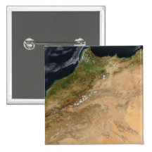 Satellite view of Morocco Pinback Button
