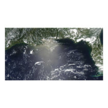 Satellite view of oil leaking