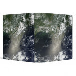 Satellite view of streaks and ribbons of oil 3 ring binder