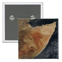 Satellite view of the Horn of Africa Pinback Buttons