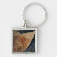 Satellite view of the Horn of Africa Key Chain