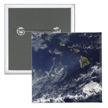 Satellite view of volcanic fog pinback buttons