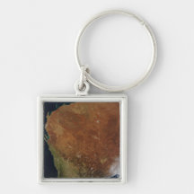Satellite view of Western Australia Key Chains