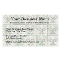 Satin and Floral Bows Business Card Template