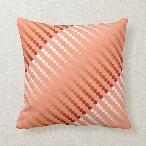 peach fruit throw pillow