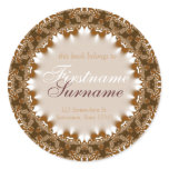 Satin Earth Lace Bookplate Label Sticker