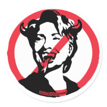 Satin Hillary Anti-Hillary Sticker by HillaryScaresMe Satin Hillary Anti-Hillary Sticker