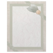Satin, Paper And Fabric Collage stationery letterhead