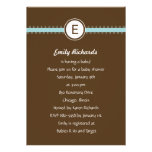 Satin Ribbon Baby Shower Invitation - in Blue invitations