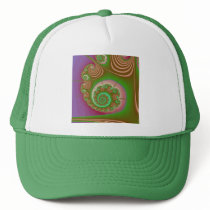 Satin Seashell Spiral Fractal Trucker Hat
