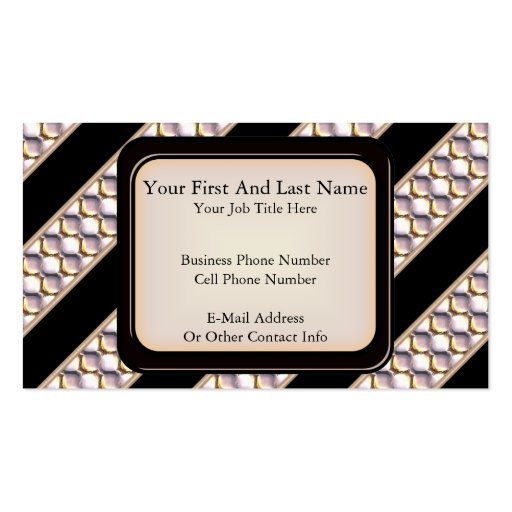 Satin Sequins Business Card Templates (back side)