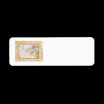 Satin White Roses Las Vegas Wedding Label labels